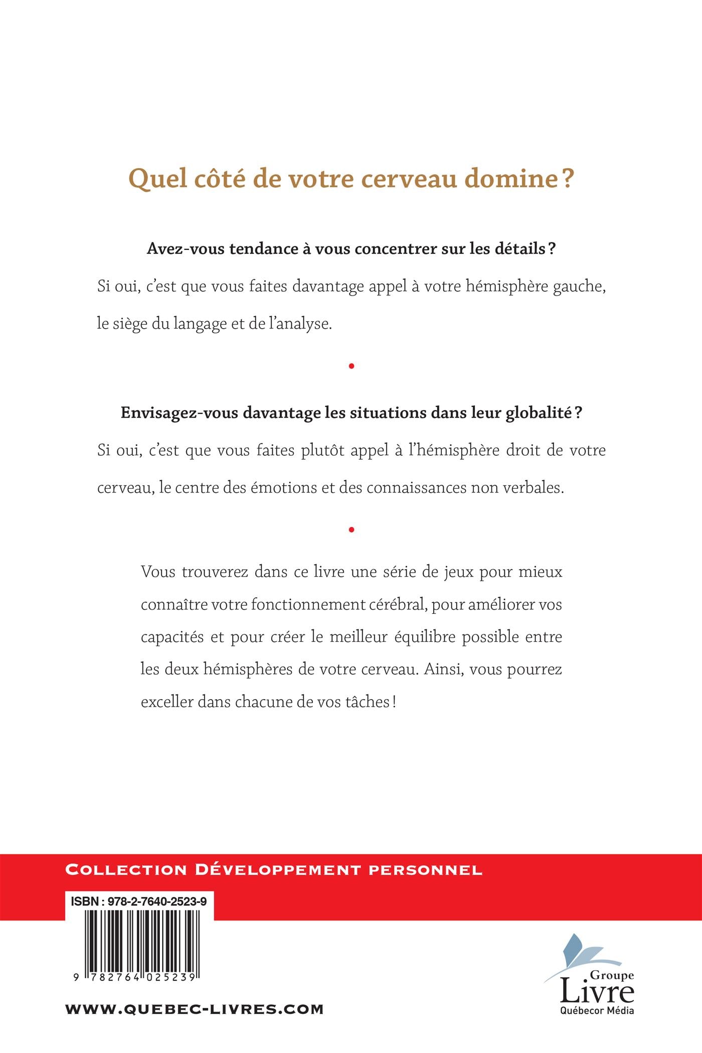 Couverture du livre de Quel côté de votre cerveau domine? : êtes-vous plutôt maths ou français? - papier format